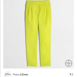 🎾😎🎾NWT J Crew Neon Yellow Pants Size 2